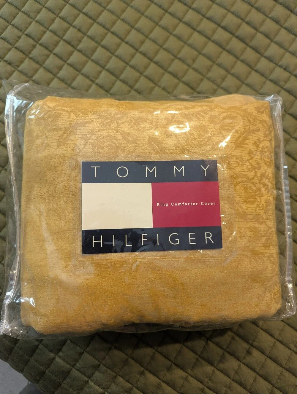 TOMMY HILFIGER King Size Damask/Jacquard Duvet Cover